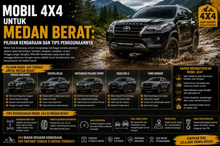 Mobil 4x4 untuk Medan Berat