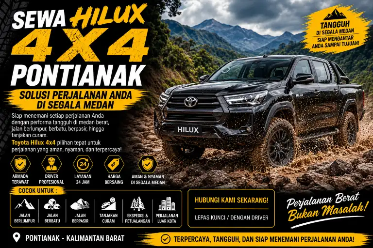 sewa Hilux 4x4 Pontianak