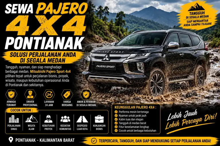 sewa Pajero 4x4 Pontianak