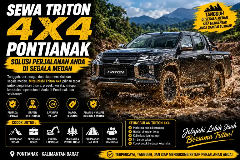 sewa Triton 4x4 Pontianak